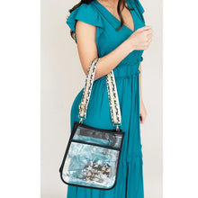 Load image into Gallery viewer, Heather Clear Purse with Black Trim