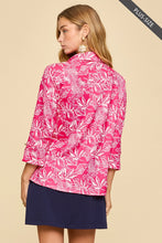 Load image into Gallery viewer, Jennie Lightweight Sun-Cool 3/4 Sleeve Top in Peony