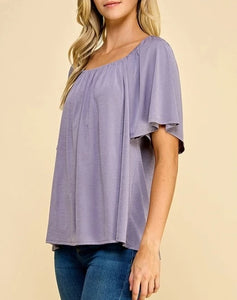 Harper Square Neck Bell Sleeve Knit Top