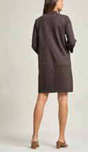 Load image into Gallery viewer, Billie Ponte Knit A-Line Dress in Chocolate