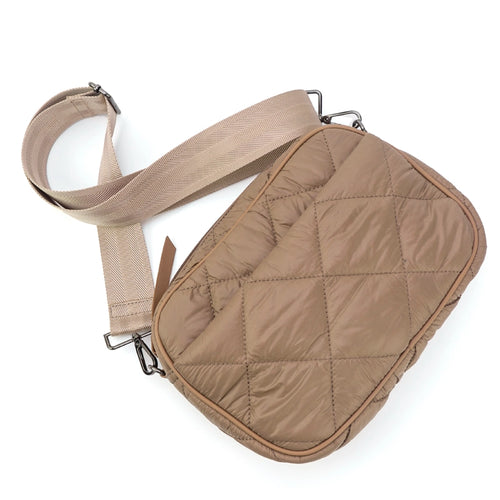 Jamie Puffer Crossbody in Tan