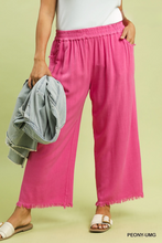 Load image into Gallery viewer, Best Seller! Ashley Frayed Hem Linen Blend Pants (5 Colors)