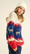 Load image into Gallery viewer, Harper Reindeer Snowflake Sweater