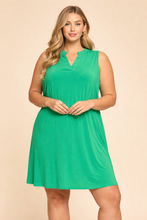 Load image into Gallery viewer, Restocked! Mila Wrinkle Free Paisley Tank Dress in Emerald