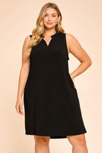 Load image into Gallery viewer, Mila Wrinkle Free Paisley Tank Dress in Black