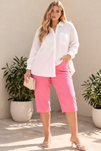 Load image into Gallery viewer, Ava Embroidered Button Up Top in White