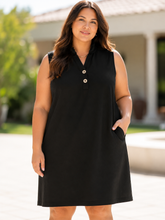 Load image into Gallery viewer, Lola Jacquard Ruffle Collar A-Line Dress