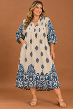 Load image into Gallery viewer, Blue Willow Border Print Dress