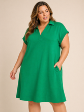 Load image into Gallery viewer, Caroline Collared Green Dress