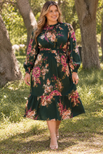 Load image into Gallery viewer, Eva Fall Floral Midi Dress