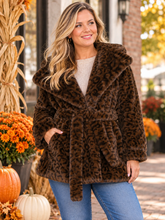 Load image into Gallery viewer, Wild About You Leopard Hooded Coat