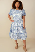 Load image into Gallery viewer, Julia Eyelet Scallop Sleeve Midi Dress