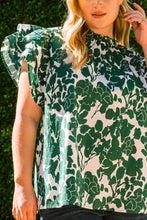 Load image into Gallery viewer, Restocked! Sadie Green Floral Top