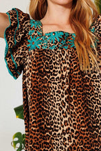 Load image into Gallery viewer, Lillian Floral Embroidered Leopard Top