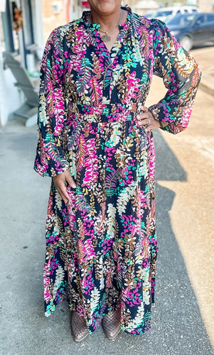 Lillian Black Floral Maxi