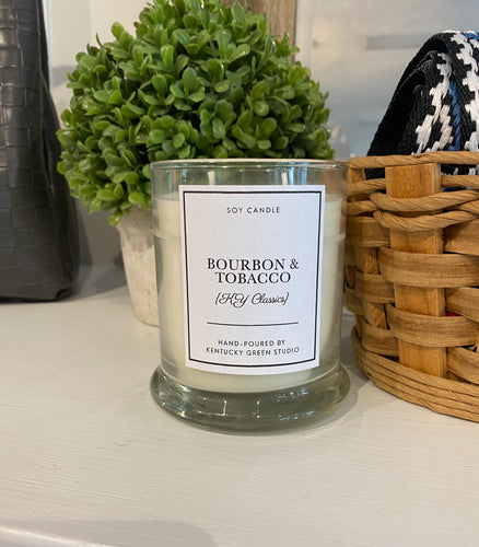 KY Green Studio Bourbon & Tobacco Soy Candle