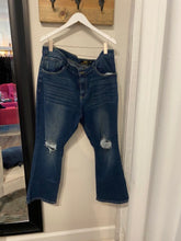 Load image into Gallery viewer, Preloved* Lucky &amp; Blessed Distressed Mid-Rise Bootcut Ankle Jeans - 22