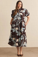 Load image into Gallery viewer, Kara Puff Sleeve Floral Midi Dress