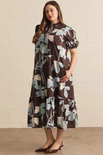 Load image into Gallery viewer, Kara Puff Sleeve Floral Midi Dress