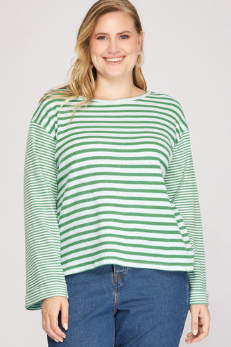 Milly Regatta Striped Knit Top