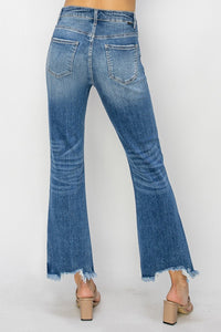 High-Rise Ankle Straight Jeans