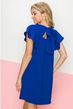 Load image into Gallery viewer, Flo Tie Back Flutter Sleeve Dress