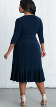Load image into Gallery viewer, Whimsy Wrap Dress in Navy