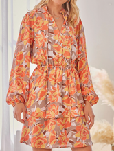 Load image into Gallery viewer, Martina Fall Floral Satin Dress