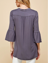Load image into Gallery viewer, Doris V-Neck 3/4 Flare Sleeve Top