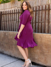 Load image into Gallery viewer, Whimsy Wrap Dress in Magenta
