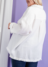 Load image into Gallery viewer, Kelli Oversized Gauze Button Down Top