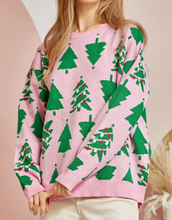 Load image into Gallery viewer, Restocked! Carmen Pink Christmas Tree Sweater