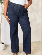 Load image into Gallery viewer, Front Seam Wide Leg Denim Trousers