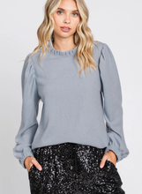 Load image into Gallery viewer, Tabitha Ruffle Neck Puff Sleeve Top