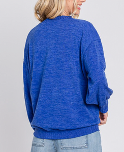 Cassie Royal Blue Crew Neck Sweater