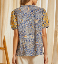 Load image into Gallery viewer, Emma Jane Embroidered Floral Paisley Top