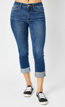 Load image into Gallery viewer, Mid Rise Vintage Cuff Cuffed Capri Jeans