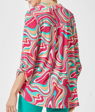 Load image into Gallery viewer, Tara Wrinkle Free Multi Color Groovy Top