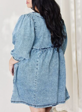 Load image into Gallery viewer, Jana Washed Denim Oversized Babydoll Dress