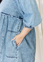 Load image into Gallery viewer, Jana Washed Denim Oversized Babydoll Dress