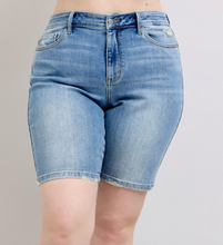 Load image into Gallery viewer, Vintage Wash Bermuda Denim Shorts