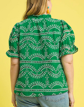 Load image into Gallery viewer, Taylor Split Neck Eyelet Top
