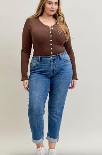 Vintage Wash Boyfriend Jeans