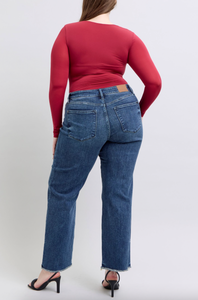 Bestseller! Wide Leg Frayed Hem Jeans