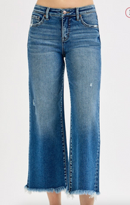 Tummy Control Mid Rise Cropped Flare Jeans