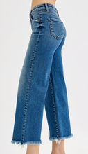 Load image into Gallery viewer, Tummy Control Mid Rise Cropped Flare Jeans