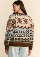 Load image into Gallery viewer, Harper Vintage Pattern Button Down Cardigan