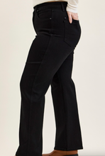 Load image into Gallery viewer, Black Straight Leg Tummy Control Jeans
