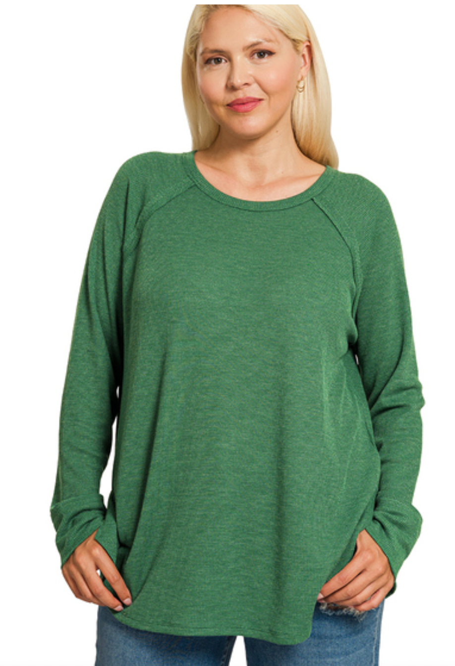 Restocked! Tamara Baby Waffle Long Sleeve Top (3 Colors)