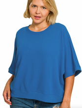 Load image into Gallery viewer, Restocked! Dylan Double Knit Banded Bottom Short Sleeve Top (3 Colors)